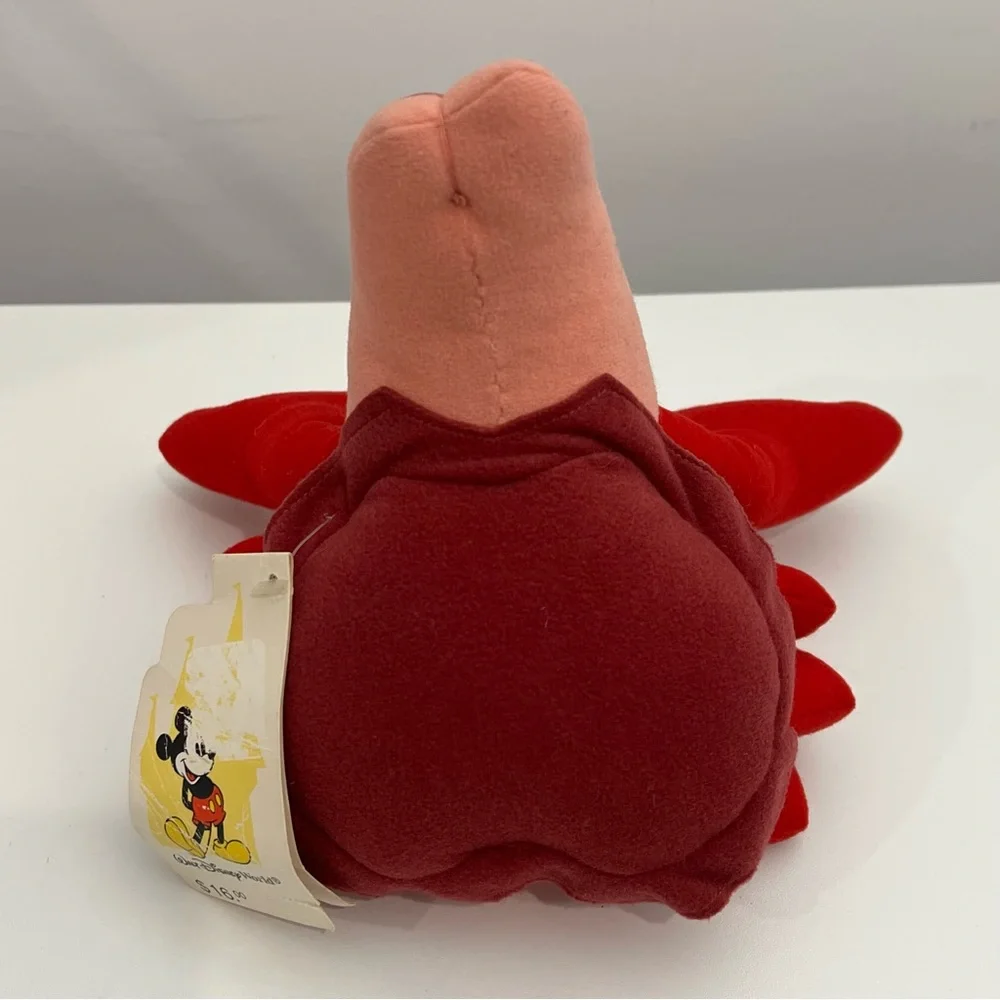 Vintage Disney Sebastian Plush Crab 122-49507 Walt Disney World Tag